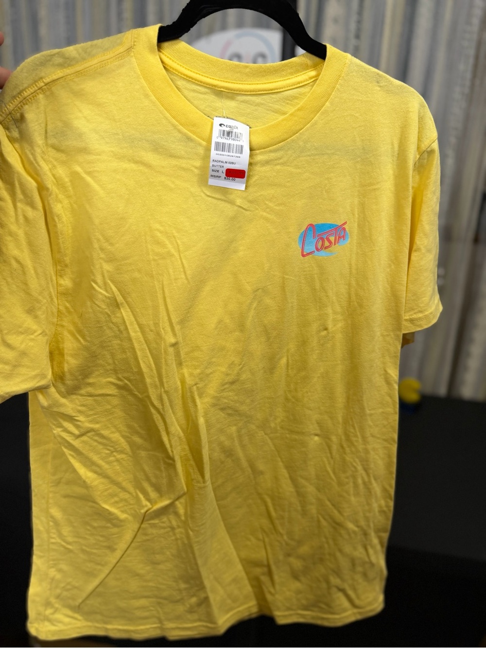 Costa Yellow Logo Short-Sleeve Tee